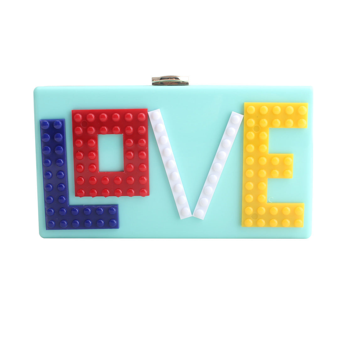 Letter Stitching One-shoulder/ Clutch Messenger Acrylic Bag