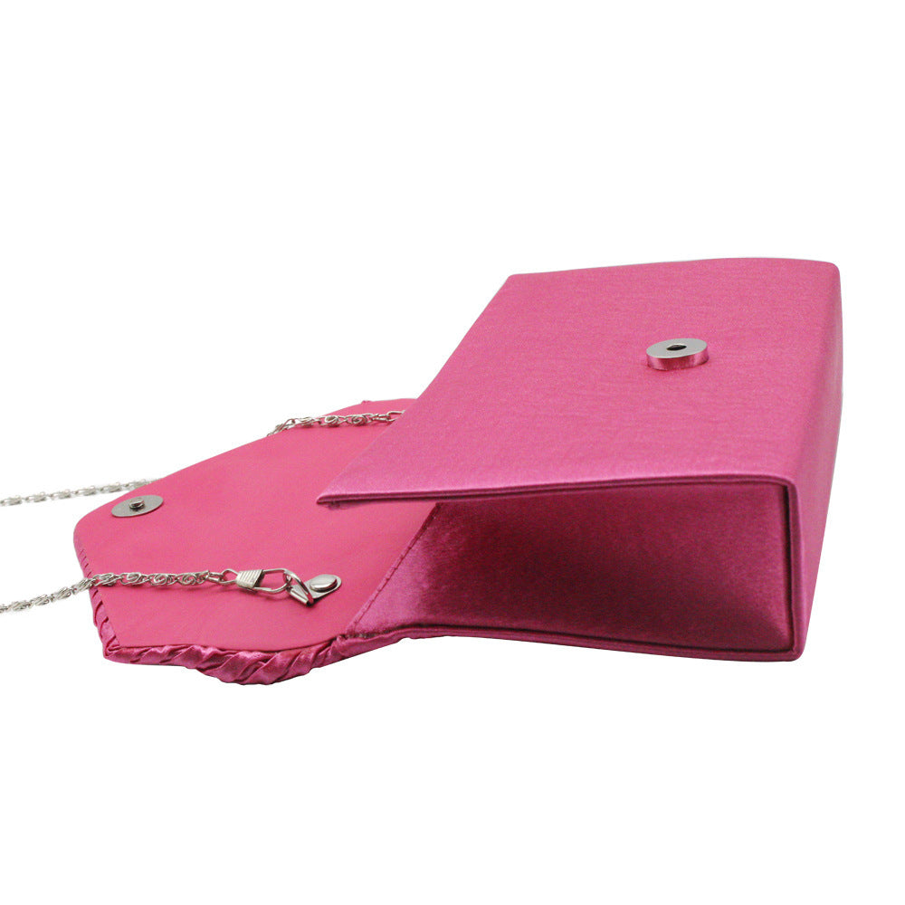 Satin European and American Clutch Chain Cross-shoulder Bag