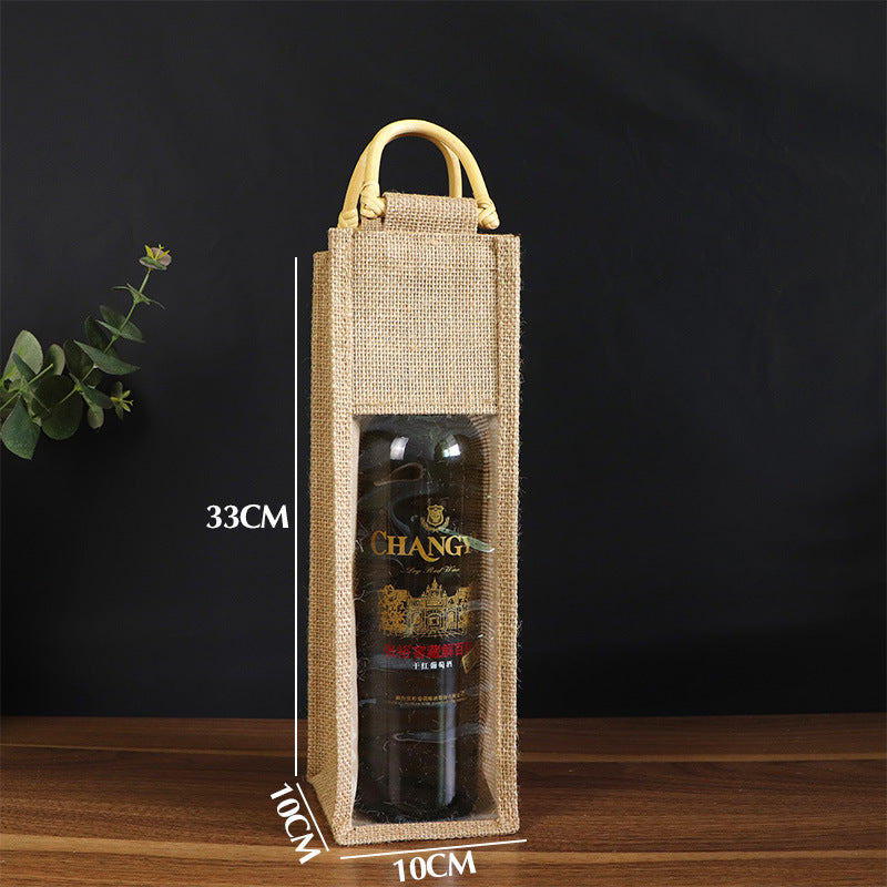 Linen Wine Bag
