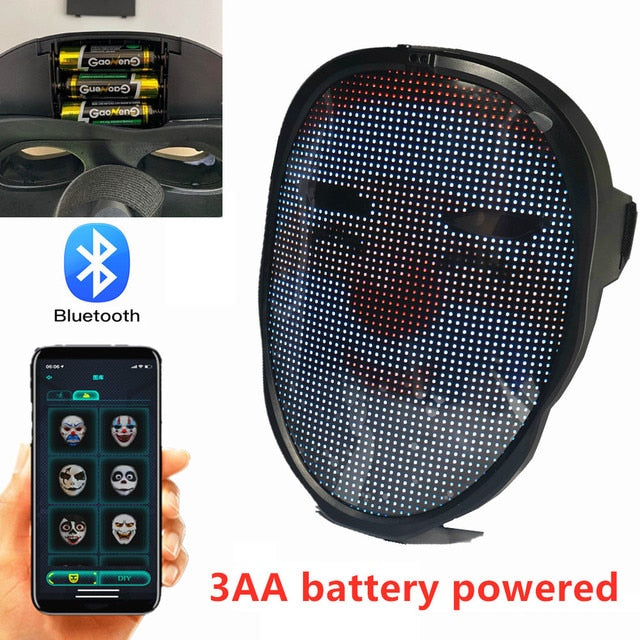 Bluetooth LED Light Up Mask