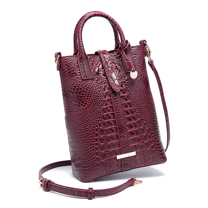 Concave Crocodile Shoulder Bag