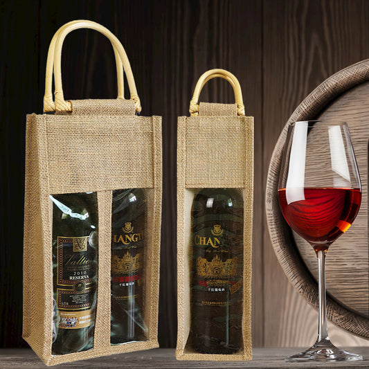 Linen Wine Bag
