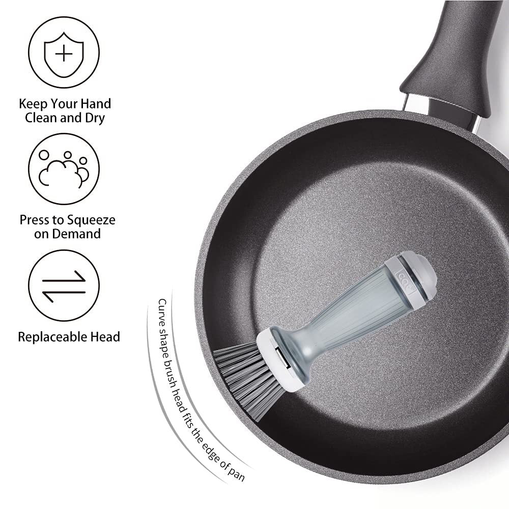 Dish Scrub Brush with Soap Dispenser