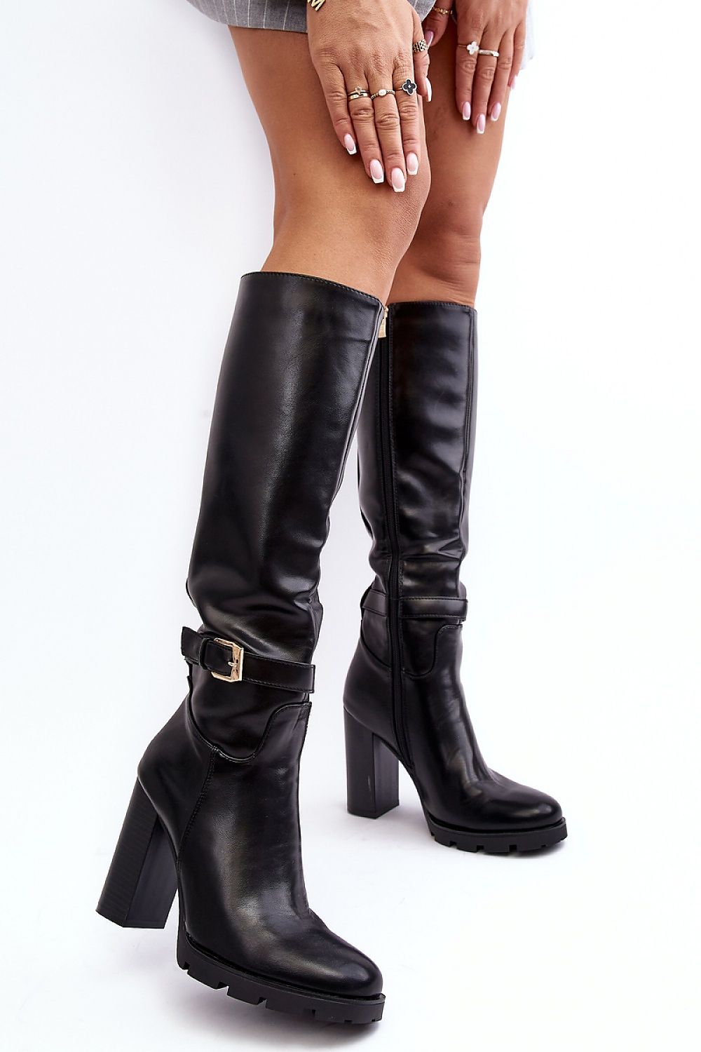 Buckle Heel Boot