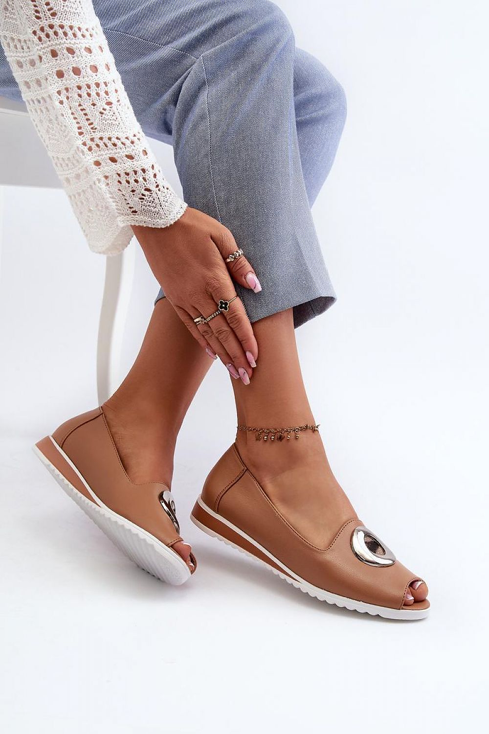 Peep Toe Flats