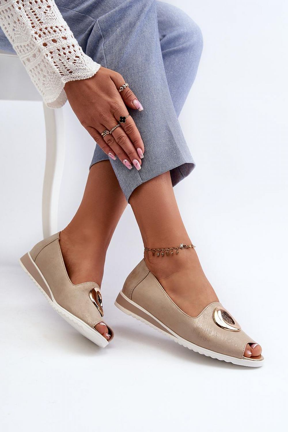 Peep Toe Flats