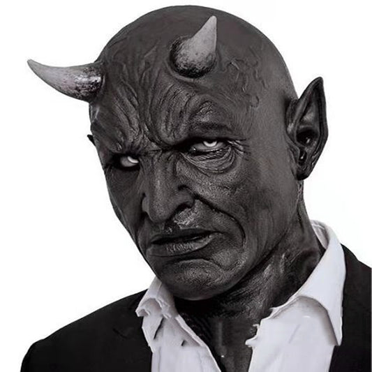 New Halloween Horn Demon Latex Headgear Mask