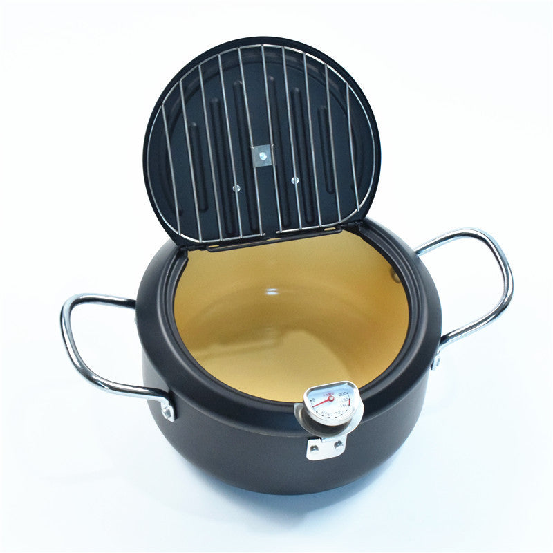 Chinese Deep Frying Pot With Thermometer
