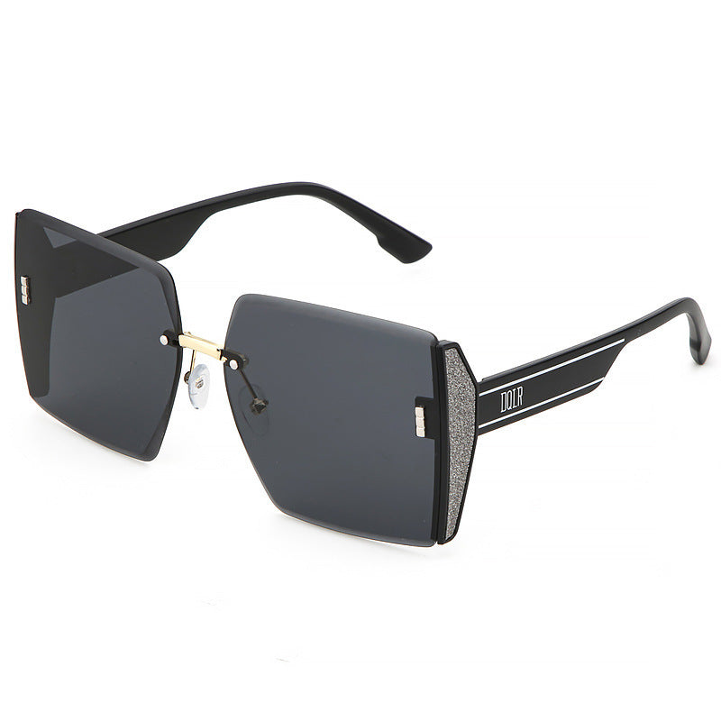 Rimless Cut-edge Square Sunglasses