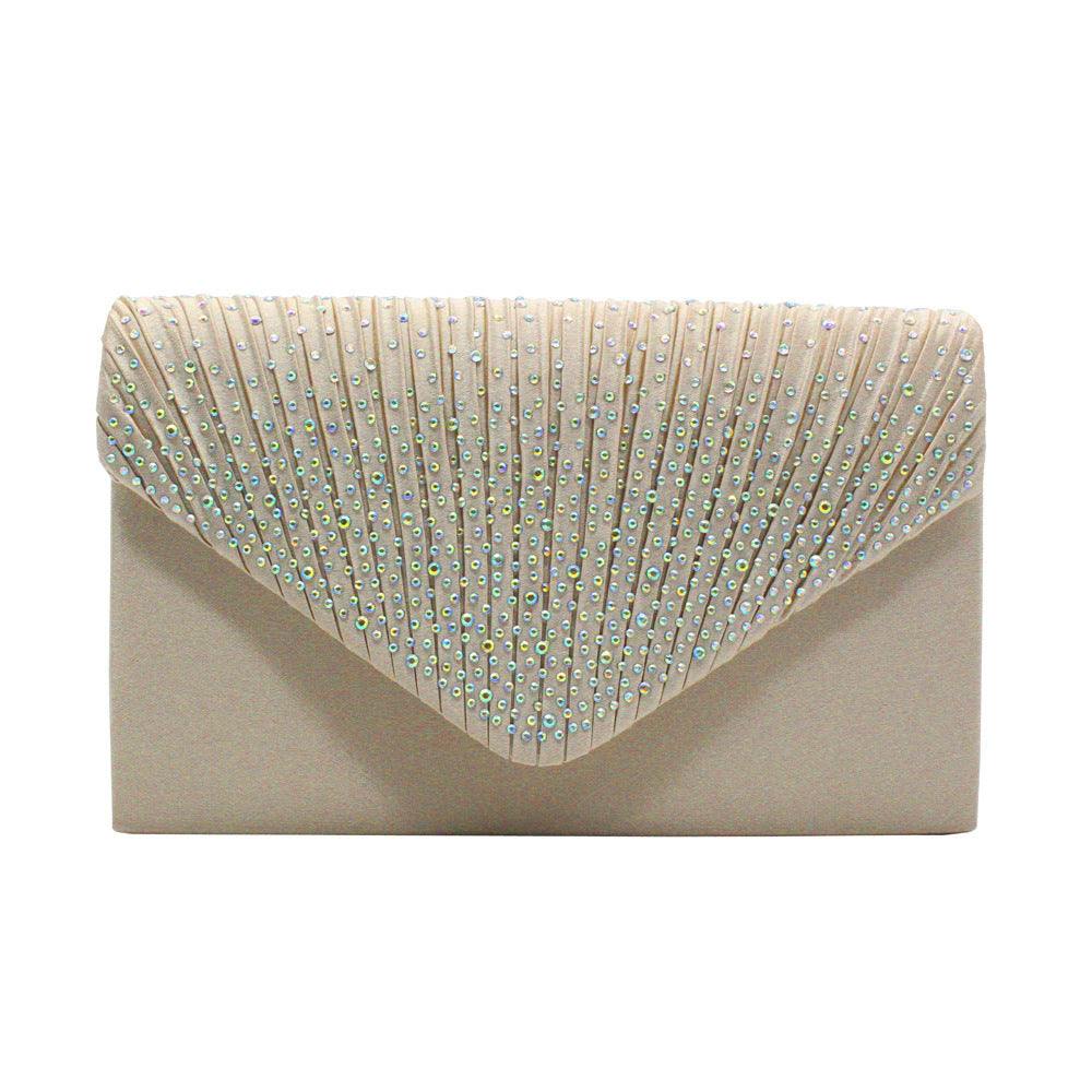 Satin European and American Clutch Chain Cross-shoulder Bag