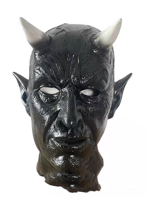 New Halloween Horn Demon Latex Headgear Mask