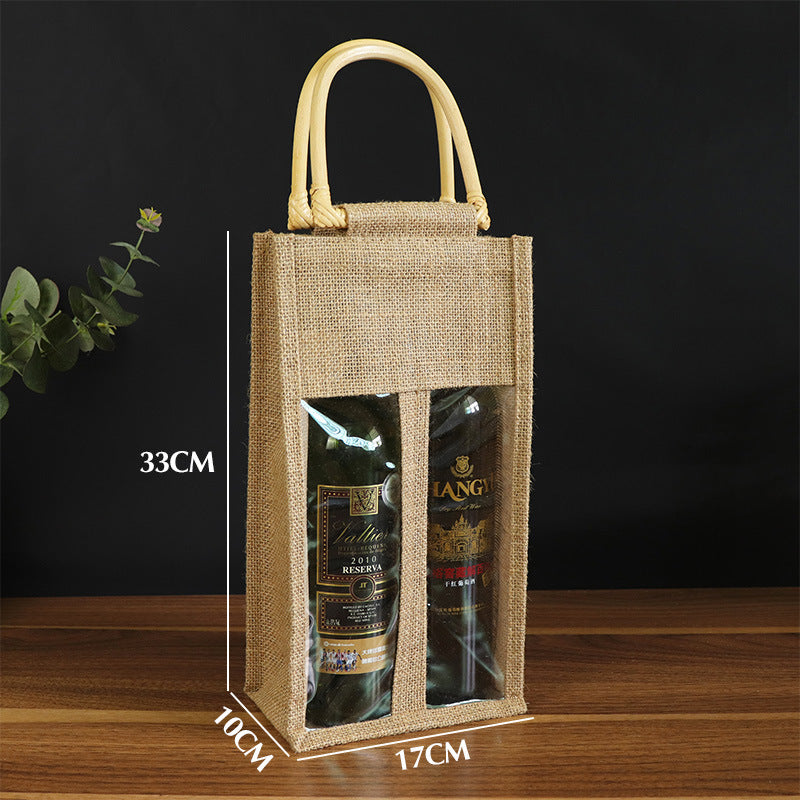 Linen Wine Bag