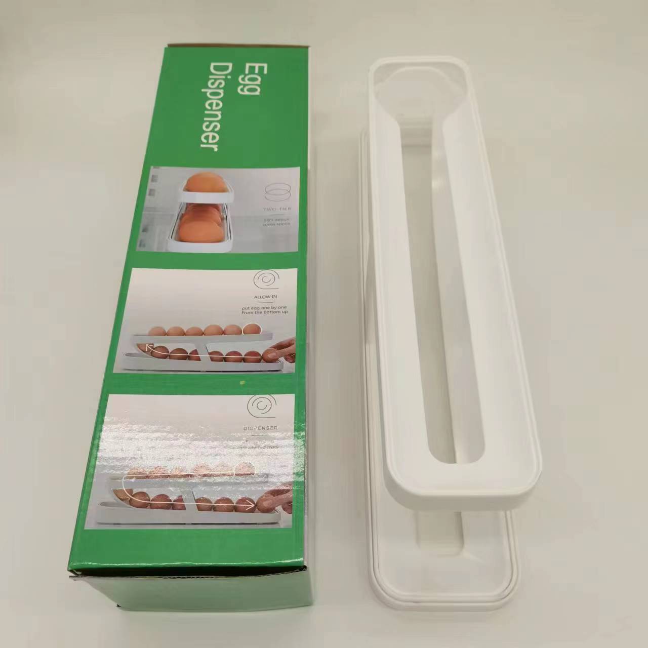 Rolldown Egg Rack Refrigerator Organizer