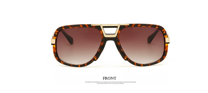 CALIFIT Black Pilot Style Frame Sunglasses for Men