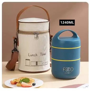 41oz/53oz Large Capacity Stainless Steel Silo Lunch Box
