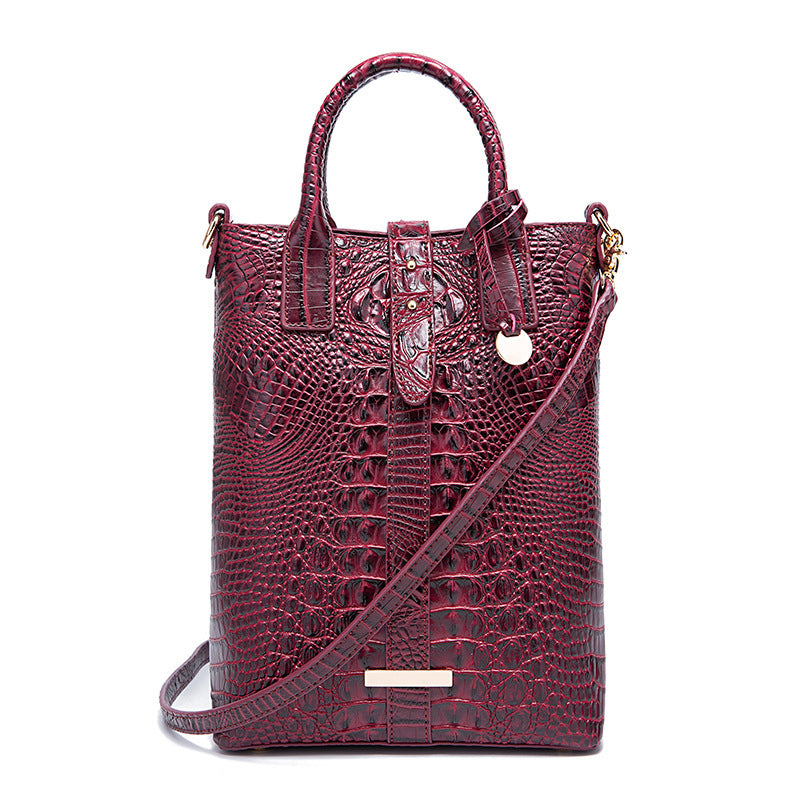 Concave Crocodile Shoulder Bag