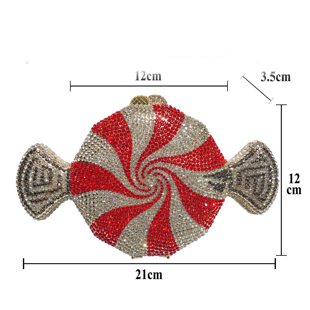 Peppermint Candy Shape Diamond Bag/Clutch