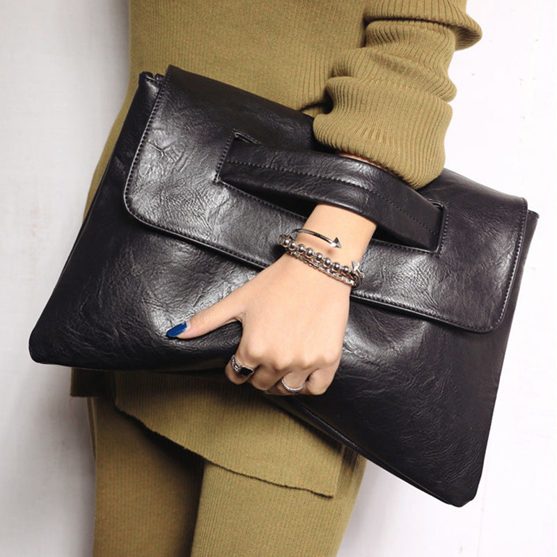 Retro Clutch Handbag With Crossbody Shoulder Sleeve