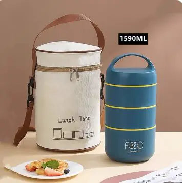 41oz/53oz Large Capacity Stainless Steel Silo Lunch Box