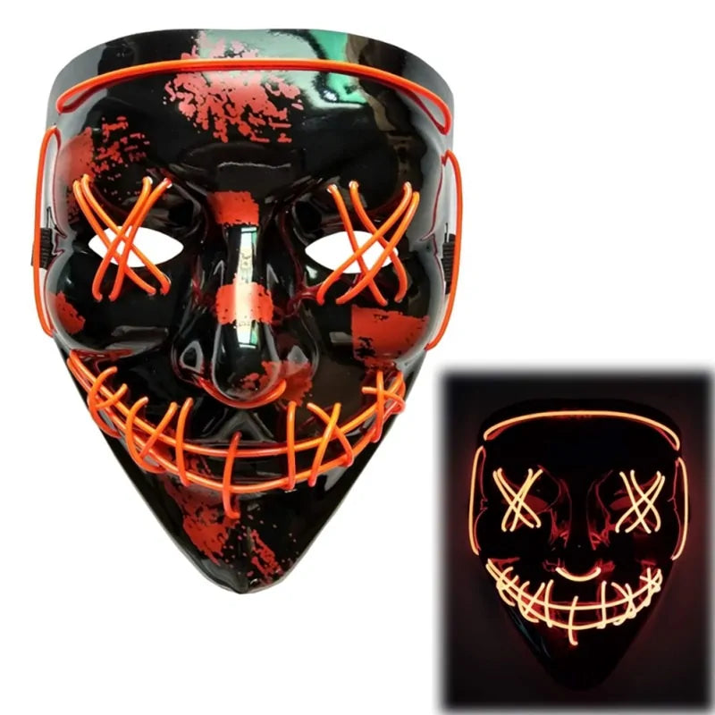 LED Purge Mask: Halloween Costume Light Up Glow-in-the-Dark Masks