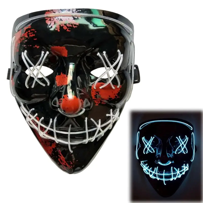 LED Purge Mask: Halloween Costume Light Up Glow-in-the-Dark Masks