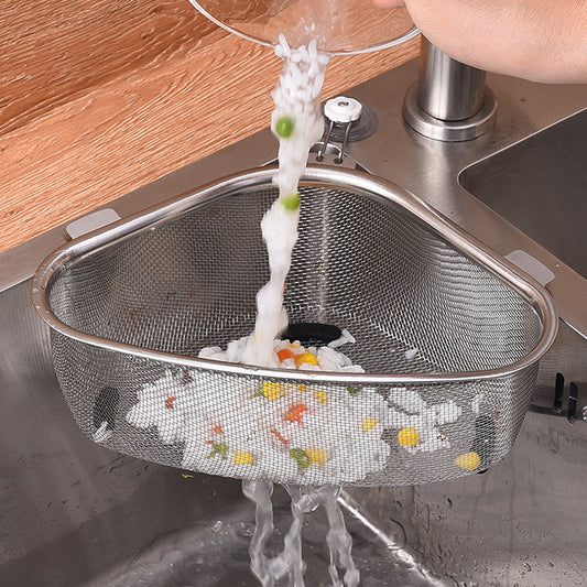 Stainless Steele Kitchen Sink Food Drain Basket Stainless