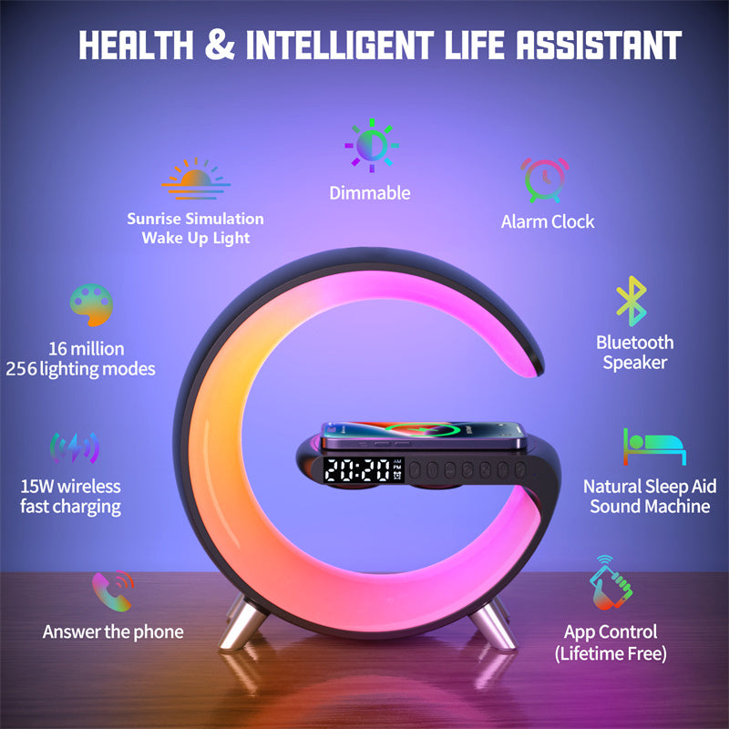 2023 New Intelligent LED Lamp Bluetooth Wireless App Control Home Decor Charger