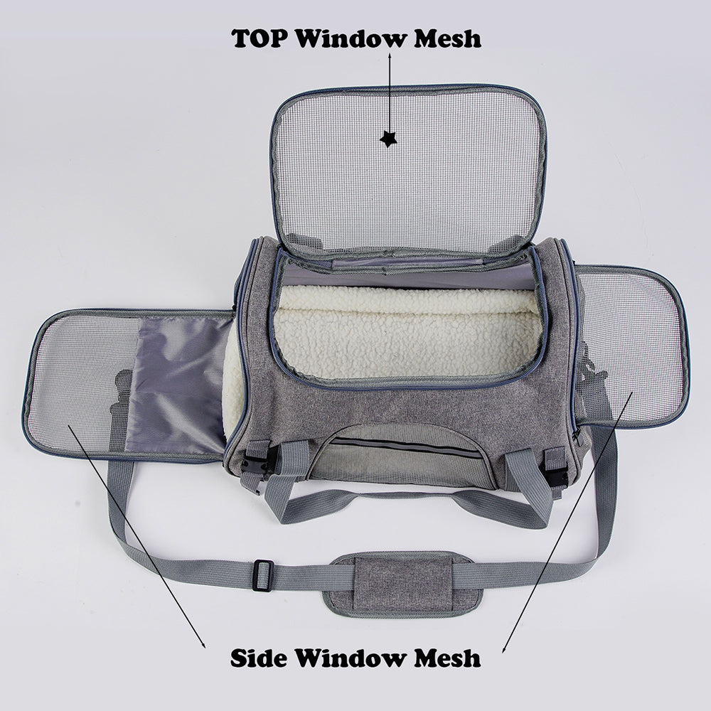 Messenger/ Backpack Style Pet Carrier Travel Bag