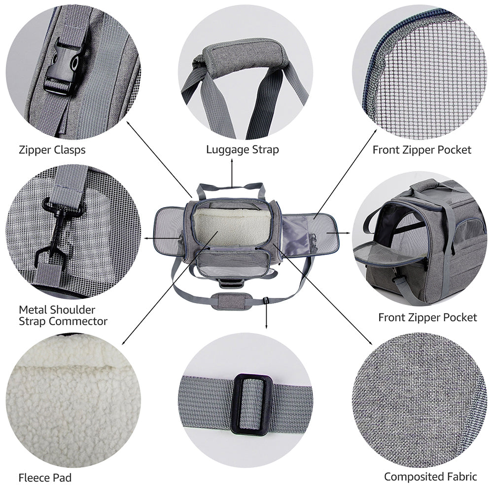 Messenger/ Backpack Style Pet Carrier Travel Bag